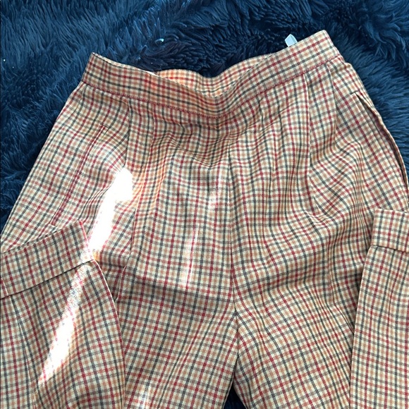 Laura Ashley Floral Knit Sweater - Tan and Plaid Pants Set - Picture 5 of 8